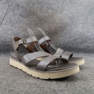 Timberland Shoes Womens 10 Sandal Casual Platform Bailey Park Leather Grey Flat